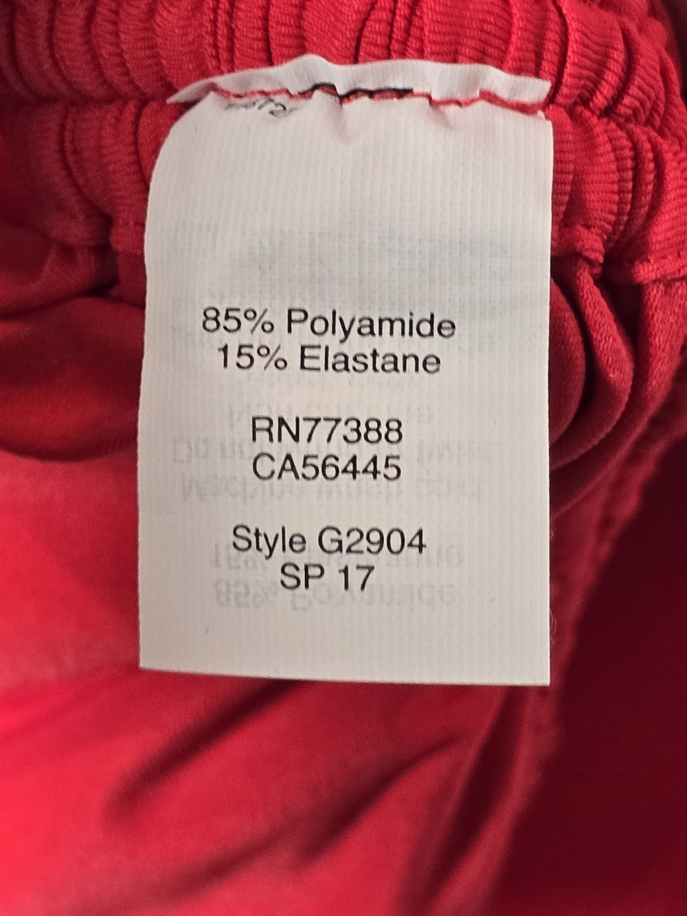 J. Crew Red Long-Sleeve Rashguard Ruched Side Drawstring Pompom Top Beach Sz L - Picture 5 of 8
